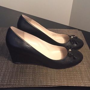 Cole Haan Black Wedge Bow
